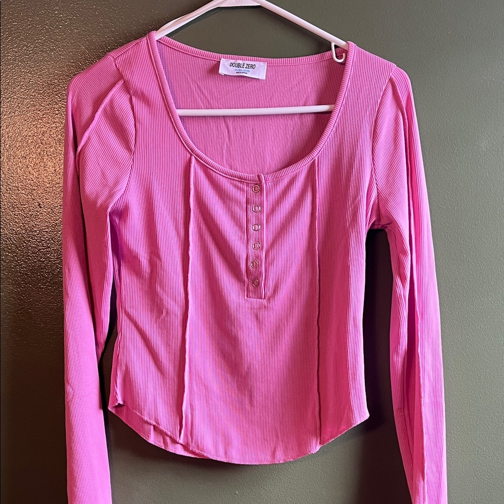 Double Zero Fuchsia Long Sleeve Tee